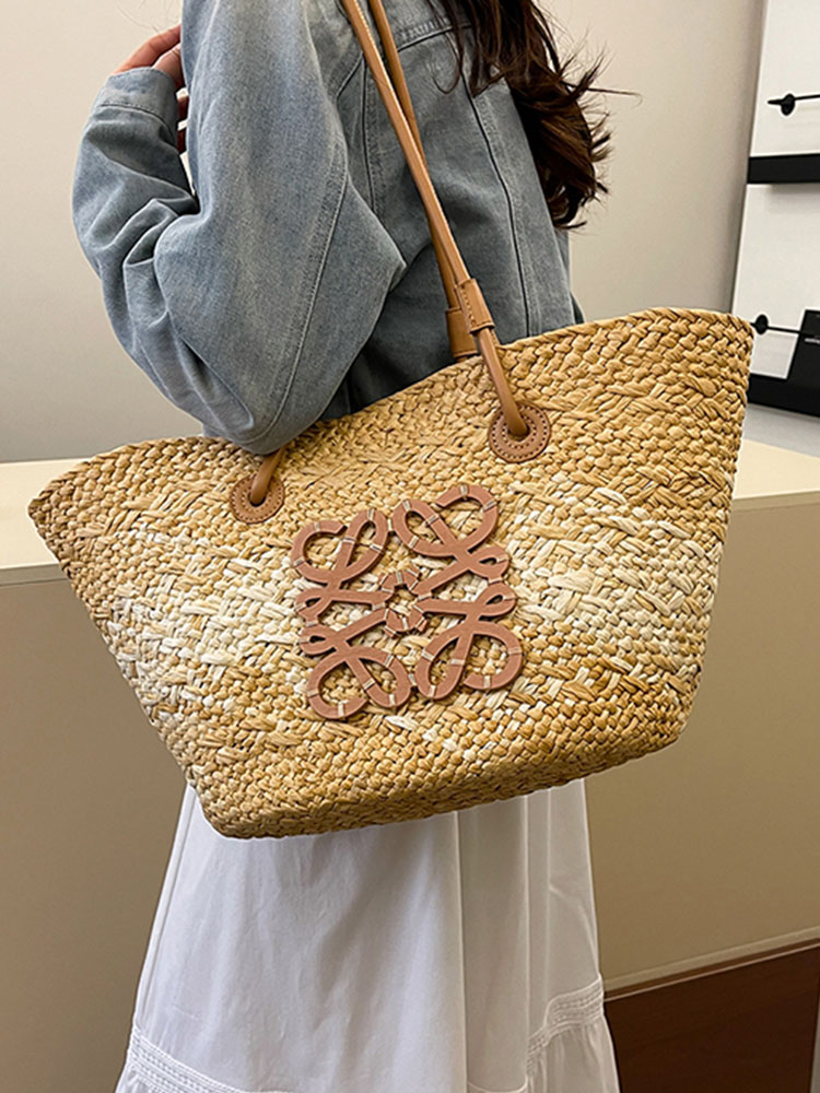 Large Capacity Woven Straw Bag - Casual Versatile Shoulder Bag for Beachside Vacations - 2025 Fashion Trend Large Capacity Woven Straw Bag - Casual Versatile Shoulder Bag for Beachside Vacations - 2025 Fashion Trend