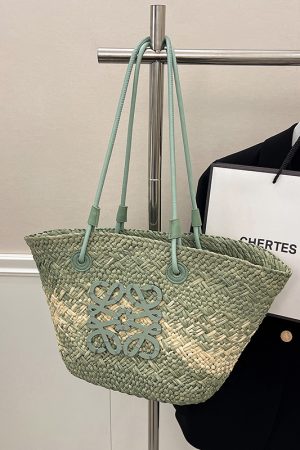 Large Capacity Woven Straw Bag - Casual Versatile Shoulder Bag for Beachside Vacations - 2025 Fashion Trend