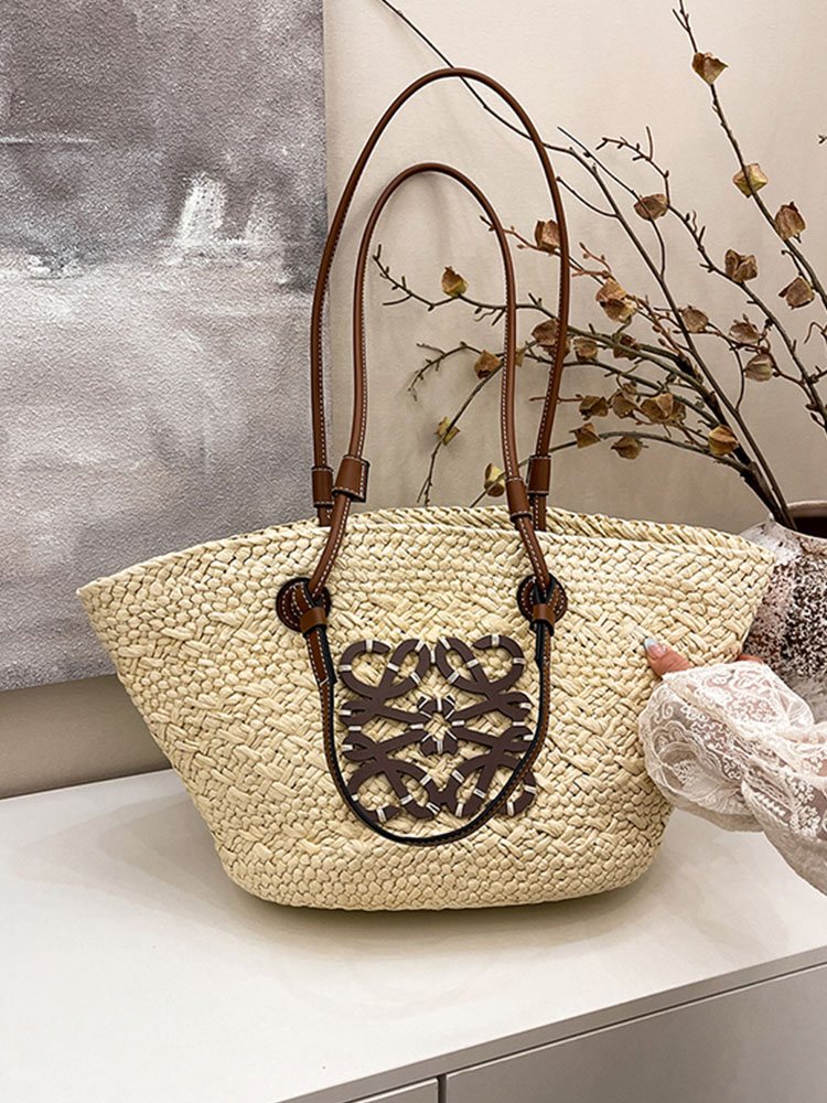 Large Capacity Woven Straw Bag - Casual Versatile Shoulder Bag for Beachside Vacations - 2025 Fashion Trend Large Capacity Woven Straw Bag - Casual Versatile Shoulder Bag for Beachside Vacations - 2025 Fashion Trend