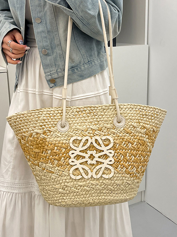 Large Capacity Woven Straw Bag - Casual Versatile Shoulder Bag for Beachside Vacations - 2025 Fashion Trend Large Capacity Woven Straw Bag - Casual Versatile Shoulder Bag for Beachside Vacations - 2025 Fashion Trend