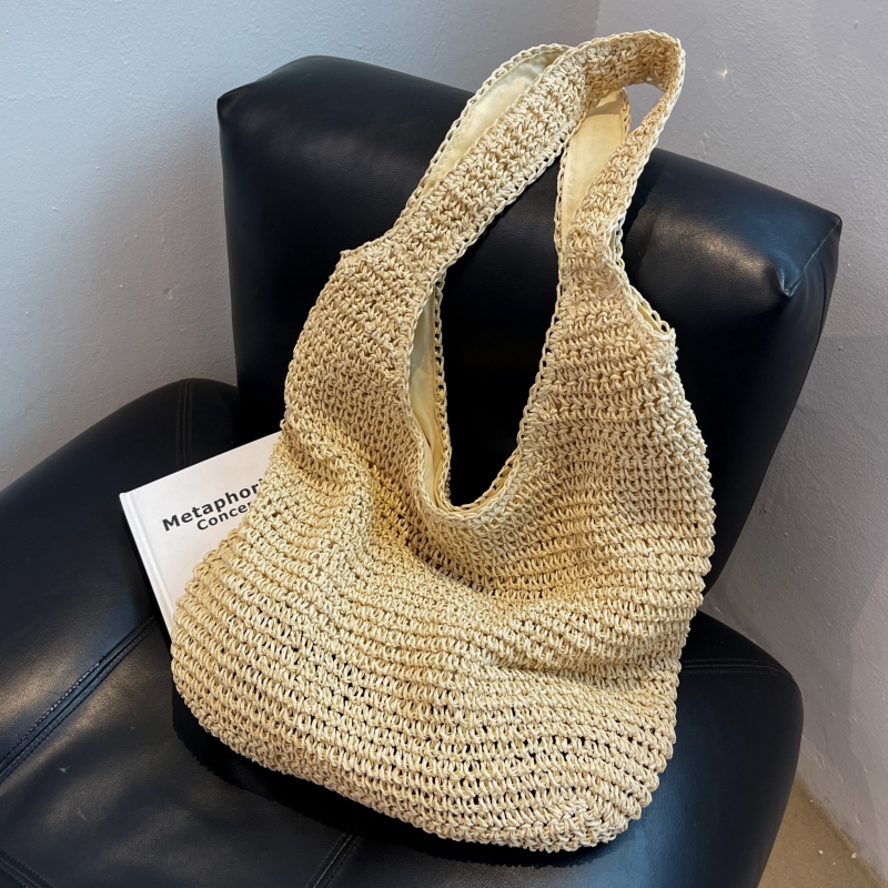 Large Capacity Woven Straw Tote Bag for Women - 2025 Lazy Style Shoulder Underarm Bag for Beach Vacations Large Capacity Woven Straw Tote Bag for Women - 2025 Lazy Style Shoulder Underarm Bag for Beach Vacations