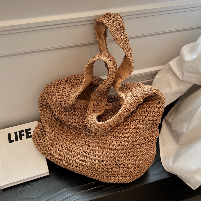 Large Capacity Woven Straw Tote Bag for Women - 2025 Lazy Style Shoulder Underarm Bag for Beach Vacations Large Capacity Woven Straw Tote Bag for Women - 2025 Lazy Style Shoulder Underarm Bag for Beach Vacations