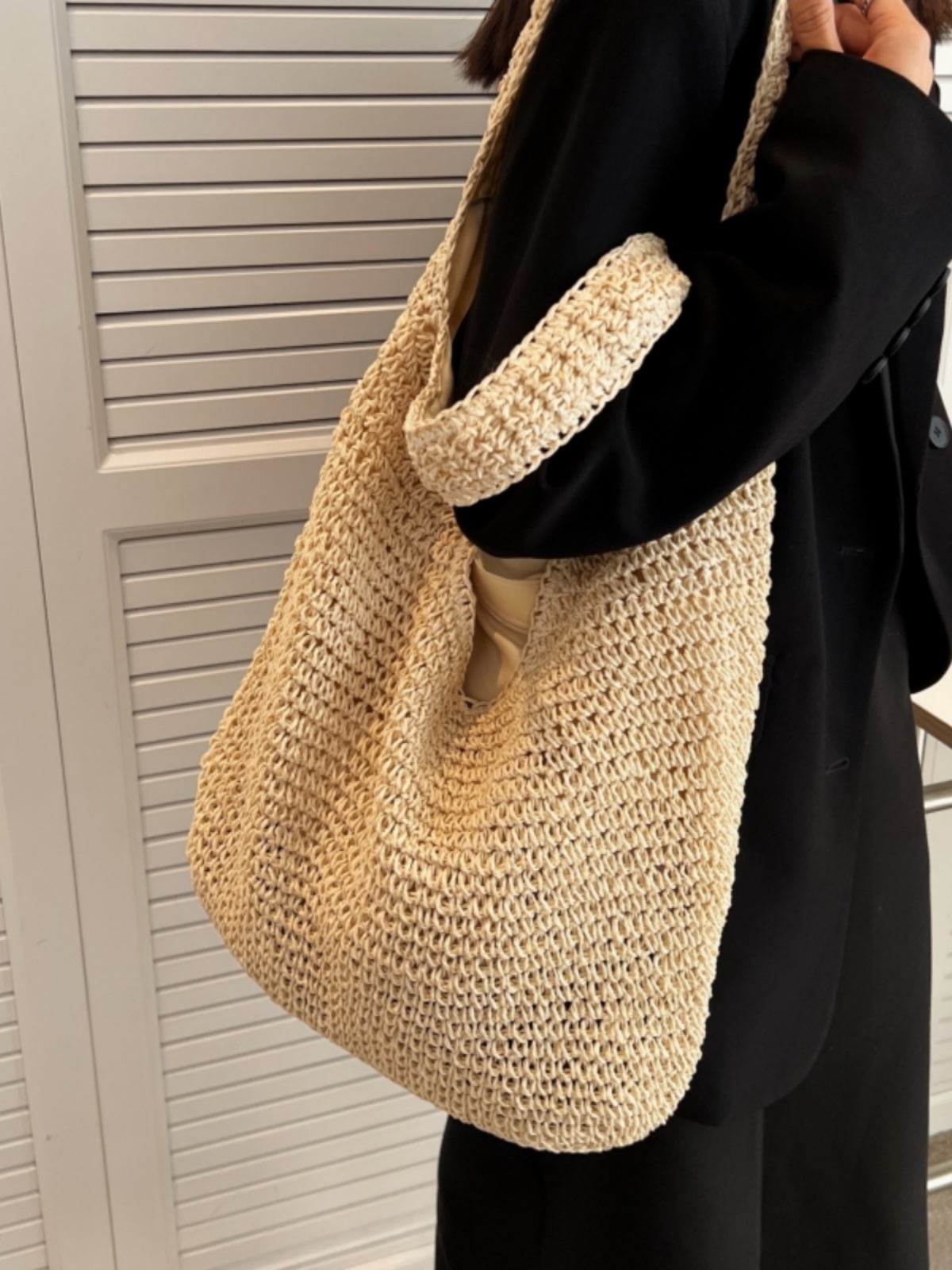 Large Capacity Woven Straw Tote Bag for Women - 2025 Lazy Style Shoulder Underarm Bag for Beach Vacations Large Capacity Woven Straw Tote Bag for Women - 2025 Lazy Style Shoulder Underarm Bag for Beach Vacations