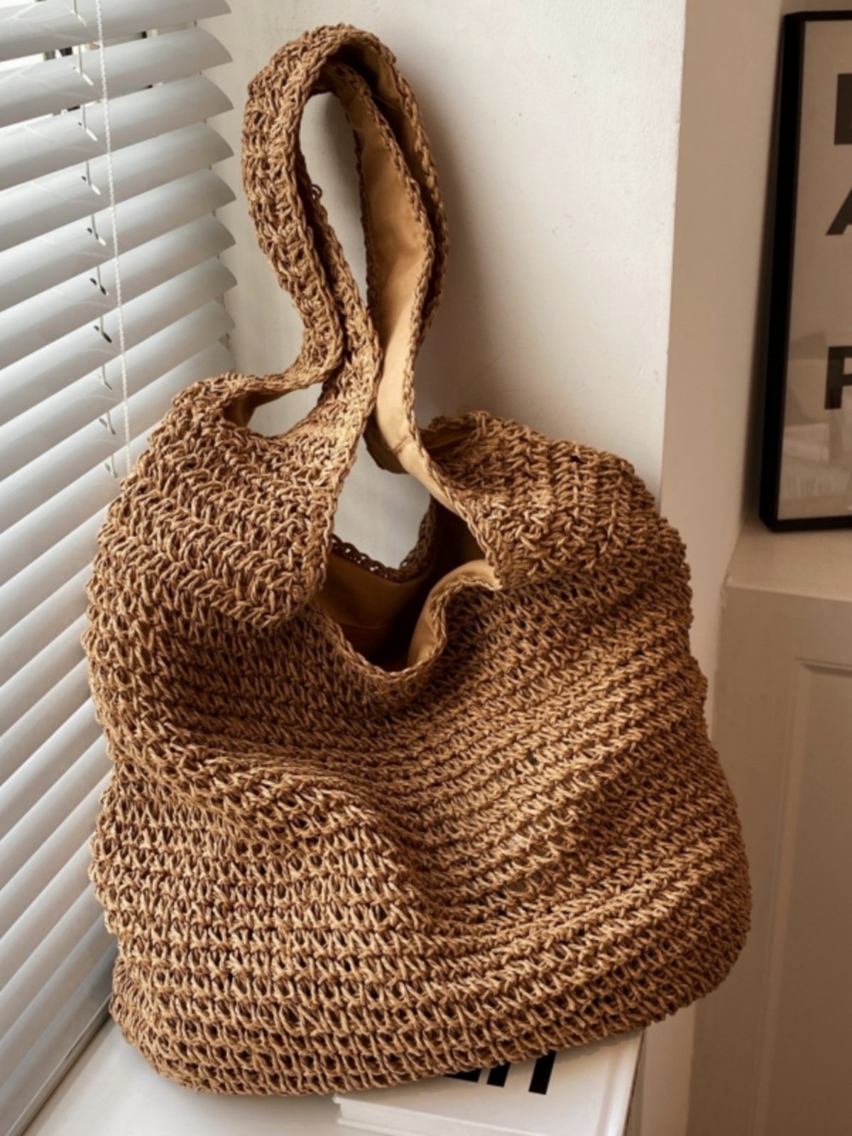 Large Capacity Woven Straw Tote Bag for Women - 2025 Lazy Style Shoulder Underarm Bag for Beach Vacations Large Capacity Woven Straw Tote Bag for Women - 2025 Lazy Style Shoulder Underarm Bag for Beach Vacations