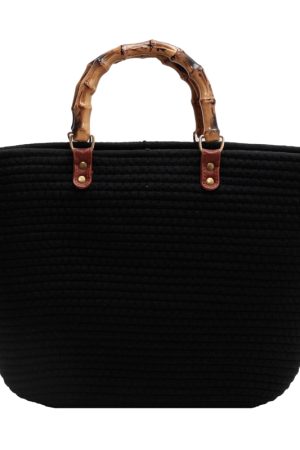 Large Capacity Yarn Knitted Tote Bag for Women - 2025 Spring Summer Fashion Vegetable Basket Straw Bag