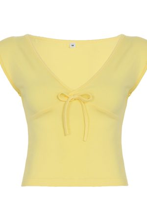 Lemon Soda Floral Mesh Bodycon Skirt for Women - Low Waist, Tied Design, Trendy Fresh Dopamine Style