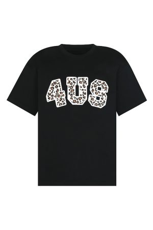 Leopard Print Graphic T-Shirt for Men and Women - Summer Trendy Loose Fit Round Neck Short Sleeve Top, Casual Y2K Style