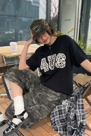 Leopard Print Graphic T-Shirt for Men and Women - Summer Trendy Loose Fit Round Neck Short Sleeve Top, Casual Y2K Style