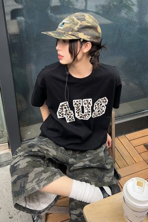 Leopard Print Graphic T-Shirt for Men and Women - Summer Trendy Loose Fit Round Neck Short Sleeve Top, Casual Y2K Style