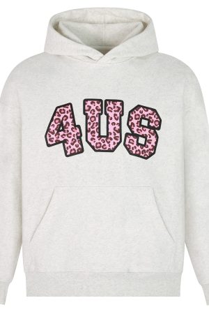 Leopard Print Letter Graphic Hoodie for Men and Women, Trendy Loose Fit for Autumn and Winter, Casual Streetwear Style