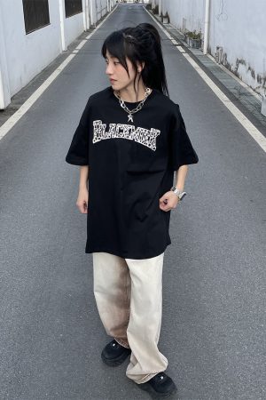 Leopard Print Short Sleeve T-Shirt for Couples - Unisex Hip Hop Style, Embroidered, American Trend, High Street Fashion