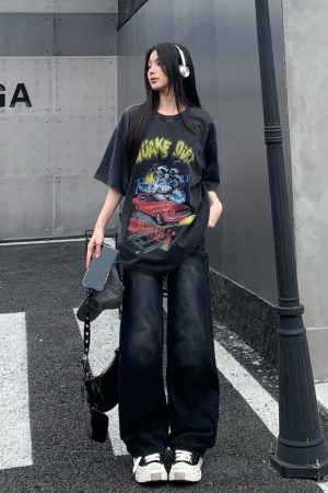 Light Color Straight Leg Jeans for Women - Summer Mid-Waist Slim Fit Wide Leg Trousers, Flowy Floor-Length Style