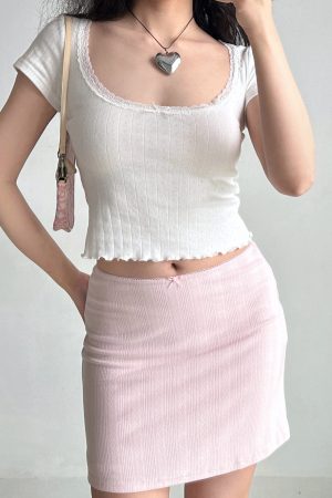Light Pink Jacquard Midi Skirt for Women - A-Line Bodycon Style, Summer Fashion, European American Influence, Sexy Short Skirt