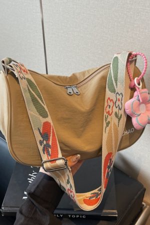 Lightweight Nylon Dumpling Bag for Women, 2025 Summer Korean Style Shoulder Crossbody Bag for Students and Commuters