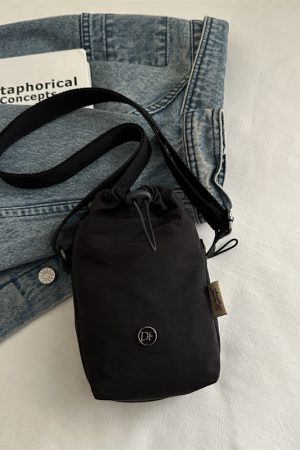 Lightweight Nylon Summer Bucket Bag for Women - 2025 Crossbody Style for Water Bottles, Cups, and Phones - Trendy and Functional