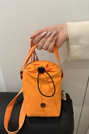 Lightweight Nylon Summer Bucket Bag for Women - 2025 Crossbody Style for Water Bottles, Cups, and Phones - Trendy and Functional