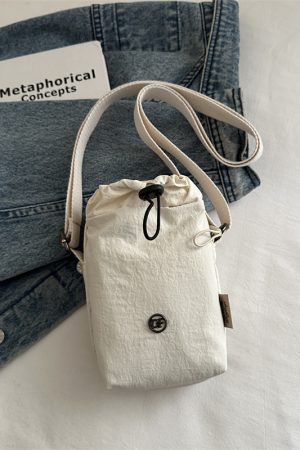 Lightweight Nylon Summer Bucket Bag for Women - 2025 Crossbody Style for Water Bottles, Cups, and Phones - Trendy and Functional