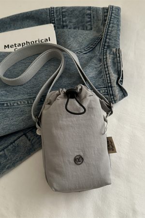 Lightweight Nylon Summer Bucket Bag for Women - 2025 Crossbody Style for Water Bottles, Cups, and Phones - Trendy and Functional