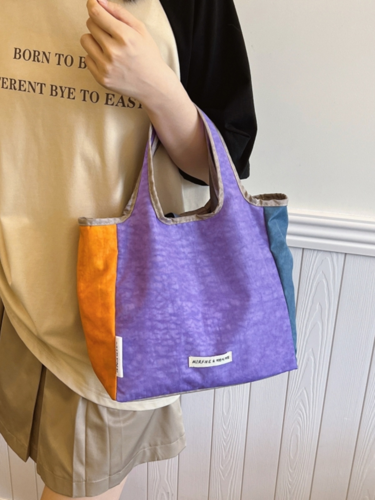 Lightweight Portable Nylon Tote Bag for Women - Large Capacity Foldable Handbag for Summer Outings and Commuting Lightweight Portable Nylon Tote Bag for Women - Large Capacity Foldable Handbag for Summer Outings and Commuting