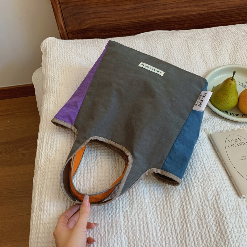 Lightweight Portable Nylon Tote Bag for Women - Large Capacity Foldable Handbag for Summer Outings and Commuting Lightweight Portable Nylon Tote Bag for Women - Large Capacity Foldable Handbag for Summer Outings and Commuting