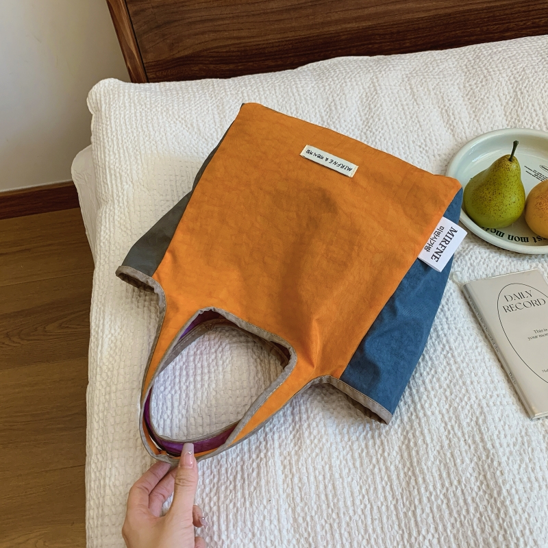 Lightweight Portable Nylon Tote Bag for Women - Large Capacity Foldable Handbag for Summer Outings and Commuting Lightweight Portable Nylon Tote Bag for Women - Large Capacity Foldable Handbag for Summer Outings and Commuting