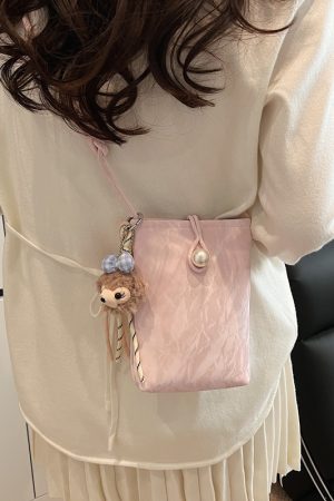 Lightweight Silver Mini Crossbody Phone Bag for Women - Summer 2025 Chinese Style Fashion Accessory
