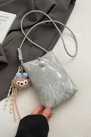 Lightweight Silver Mini Crossbody Phone Bag for Women - Summer 2025 Chinese Style Fashion Accessory