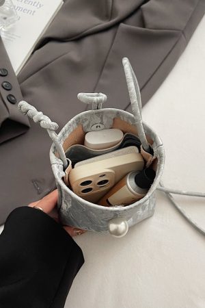 Lightweight Silver Mini Crossbody Phone Bag for Women - Summer 2025 Chinese Style Fashion Accessory