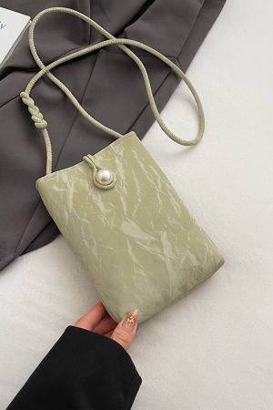 Lightweight Silver Mini Crossbody Phone Bag for Women - Summer 2025 Chinese Style Fashion Accessory