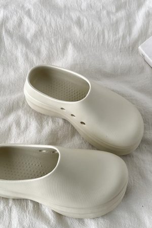 Lightweight Thick-Soled Half-Drag Clogs for Women, Non-Slip Height-Increasing Chef Shoes, Trendy Couple's Footwear