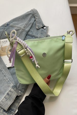 Lightweight Water-Resistant Nylon Bucket Bag - 2025 Spring/Summer Korean Style Dumpling Design, Trendy Women's Fashion Accessory