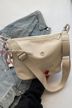 Lightweight Water-Resistant Nylon Bucket Bag - 2025 Spring/Summer Korean Style Dumpling Design, Trendy Women's Fashion Accessory