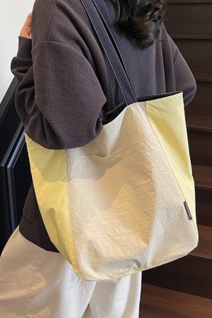 Lightweight Waterproof Nylon Tote Bag for Women - Large Capacity Commuter Shoulder Bag, Versatile Summer Essential