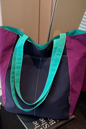 Lightweight Waterproof Nylon Tote Bag for Women - Large Capacity Commuter Shoulder Bag, Versatile Summer Essential