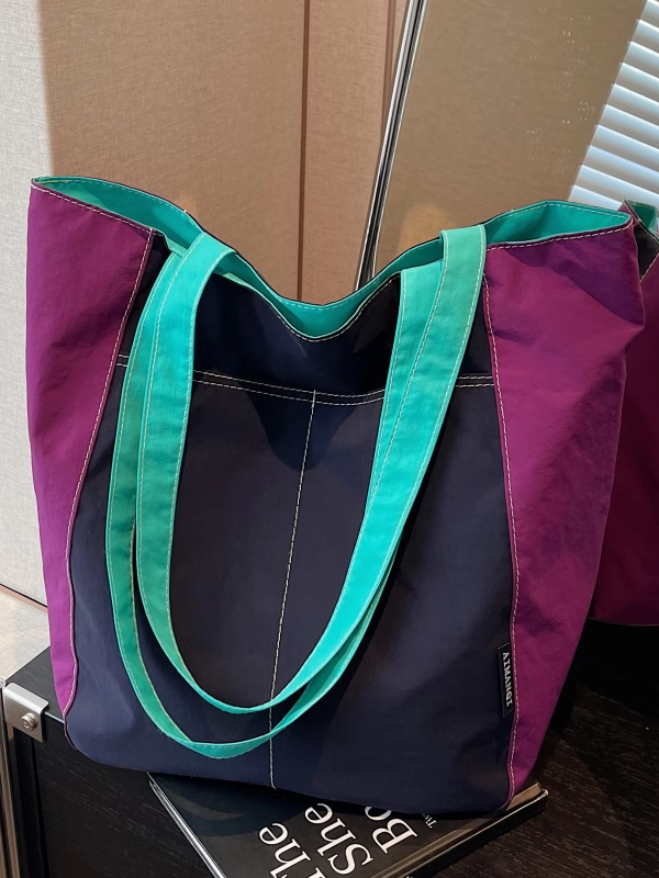 Lightweight Waterproof Nylon Tote Bag for Women - Large Capacity Commuter Shoulder Bag, Versatile Summer Essential Lightweight Waterproof Nylon Tote Bag for Women - Large Capacity Commuter Shoulder Bag, Versatile Summer Essential