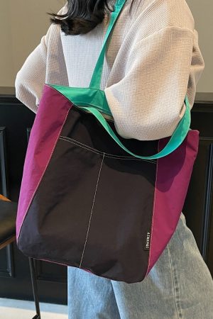 Lightweight Waterproof Nylon Tote Bag for Women - Large Capacity Commuter Shoulder Bag, Versatile Summer Essential