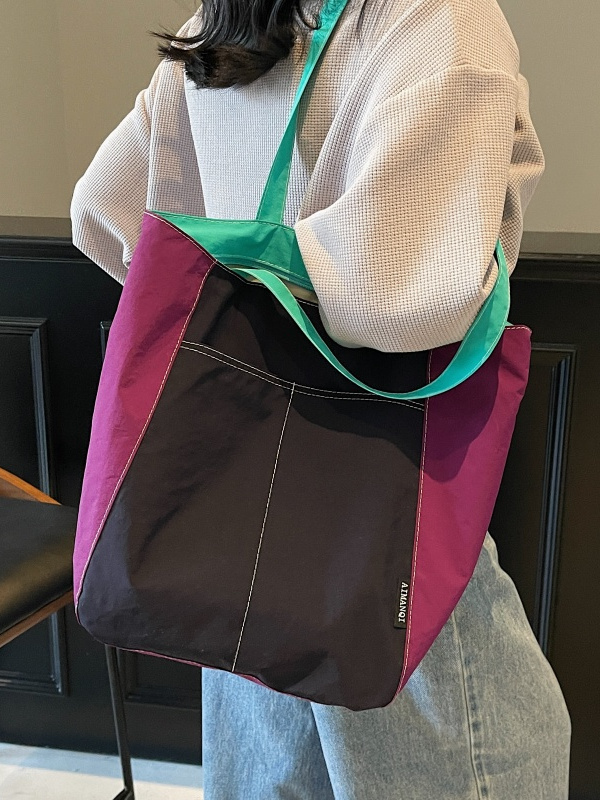 Lightweight Waterproof Nylon Tote Bag for Women - Large Capacity Commuter Shoulder Bag, Versatile Summer Essential Lightweight Waterproof Nylon Tote Bag for Women - Large Capacity Commuter Shoulder Bag, Versatile Summer Essential