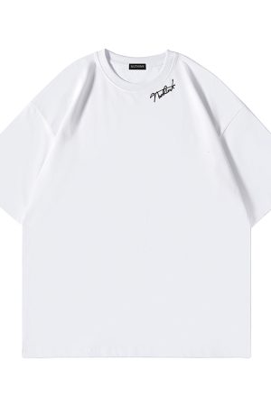 Loose Fashion Couple Outfit Short Sleeve T-Shirt for Men - Trendy Plus Size Summer Casual Wear