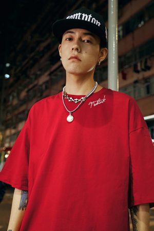 Loose Fashion Couple Outfit Short Sleeve T-Shirt for Men - Trendy Plus Size Summer Casual Wear