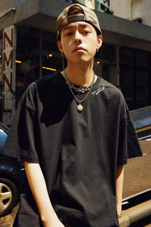 Loose Fashion Couple Outfit Short Sleeve T-Shirt for Men - Trendy Plus Size Summer Casual Wear