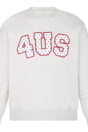 Loose Round Neck Polka Dot Print Pullover Sweatshirt - Spring Autumn Couple Style, National Trend, Casual Fashion Top