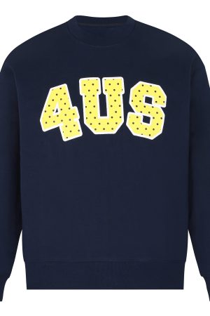 Loose Round Neck Polka Dot Print Pullover Sweatshirt - Spring Autumn Couple Style, National Trend, Casual Fashion Top