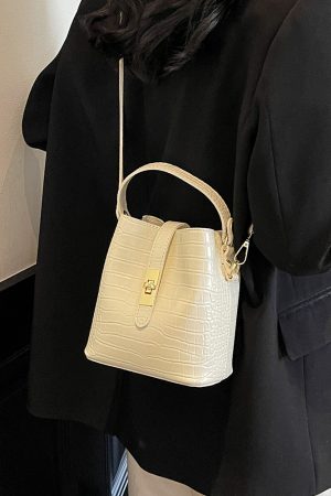 Luxury Lightweight Crocodile Pattern Bucket Bag - Summer 2025 Underarm Fashion Shoulder Bag