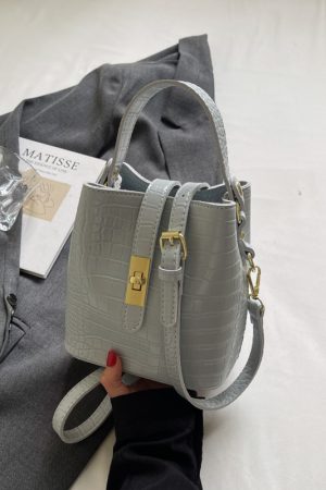 Luxury Lightweight Crocodile Pattern Bucket Bag - Summer 2025 Underarm Fashion Shoulder Bag