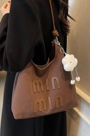 Matte Vintage Women's Large Capacity Shoulder Bag - Casual Tote for Work and Commuting - Spring Summer 2025 Fashion