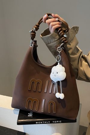 Matte Vintage Women's Large Capacity Shoulder Bag - Casual Tote for Work and Commuting - Spring Summer 2025 Fashion