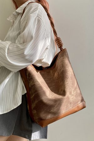 Melard Retro Commuting Tote Bag for Women - Large Handheld Shoulder Bag, 2025 Niche Design, Vintage Style