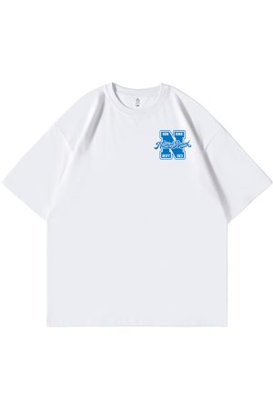 Men's Oversized Short-Sleeve T-Shirt in American Street Style, Plus Size, Summer Fashion, Casual Urban Look