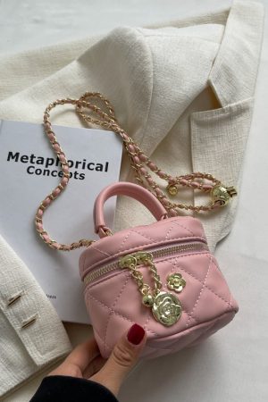 Mini Diamond Quilted Chain Bag for Women - Fashionable Spring/Summer 2025 Crossbody & Handbag, Versatile Style