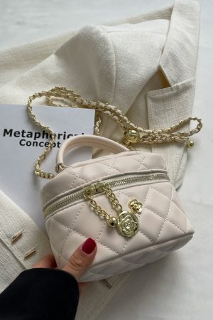 Mini Diamond Quilted Chain Bag for Women - Fashionable Spring/Summer 2025 Crossbody & Handbag, Versatile Style